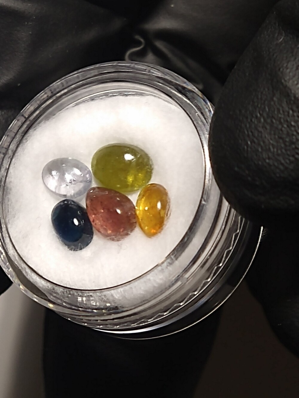 3.7 Carats Mixed Color Tourmaline Cabochons